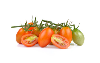 tomatoes on white background