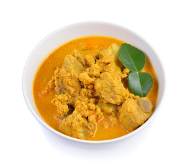 pork ribs  curry with turmeric and coconut cream