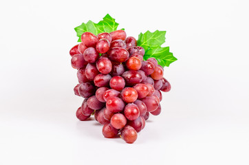 Red grape isolated on white background