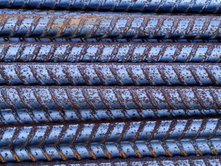 Steel bars for construction.