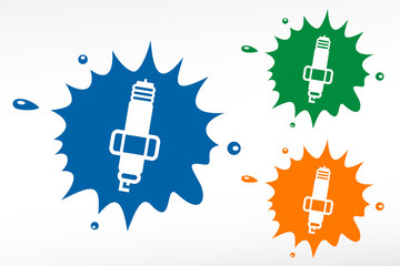 Spark plug on color blob