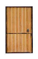 Frontal image of a closed door isolated