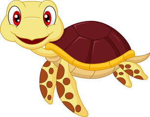 Obraz premium Cartoon baby cute turtle