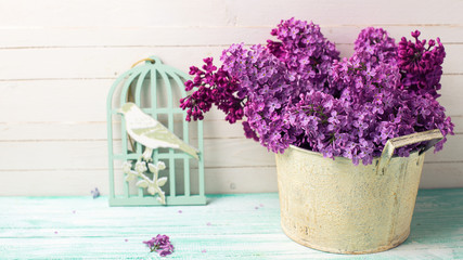 Background with  lilac flowers