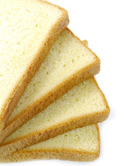 Sliced bread honey isolated on the white background