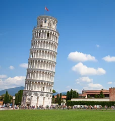 Crédence de cuisine en verre imprimé Tour de Pise Leaning tower of Pisa