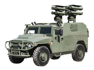 Fototapeta premium mobile anti-missile system in an armored car