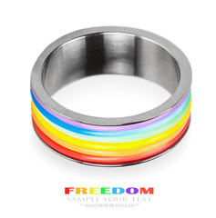 Ring gay rainbow isolated