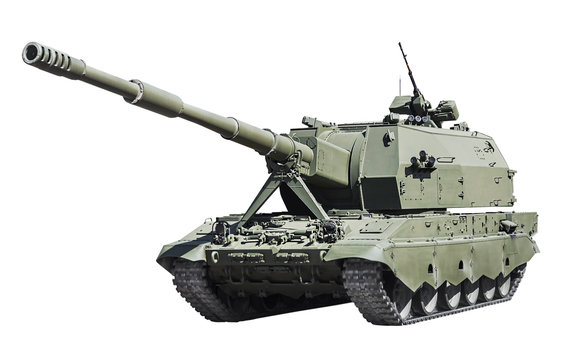 self-propelled artillery Class self-propelled howitzer isolated