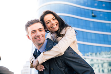Portrait of a beautiful couple outdoors