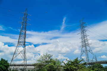 High voltage posts or High voltage towers