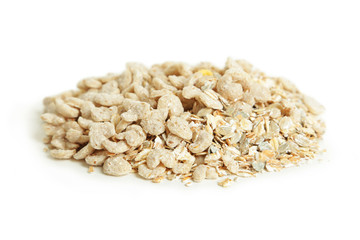 Muesli isolated on white