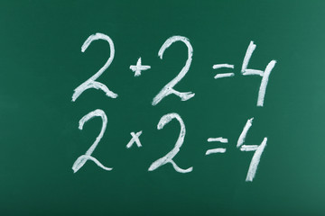 An inscription on a school board