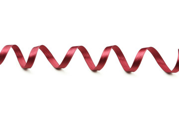 Fototapeta premium Red ribbon on white background