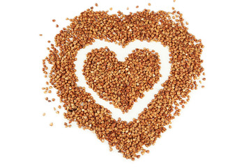 Heart from buckwheat