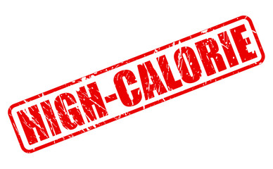 High calorie red stamp text