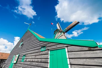 Wind mills in Zaanse Schans, Netherland. Holland