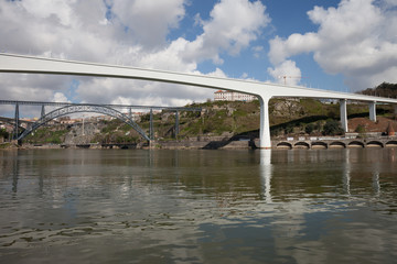 Porto Bridges Over Douro River in Portugal