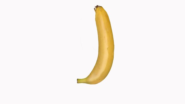 Building a banana on white background