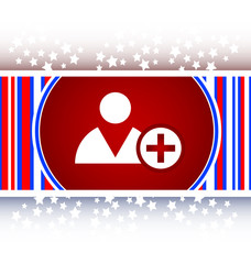 add friend button (icon) over white background vector