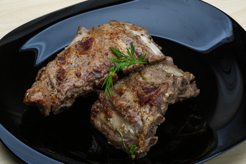 Roasted pork ribs