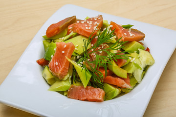 Salmon and avocado salad