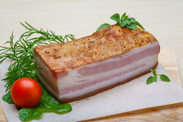 Raw bacon