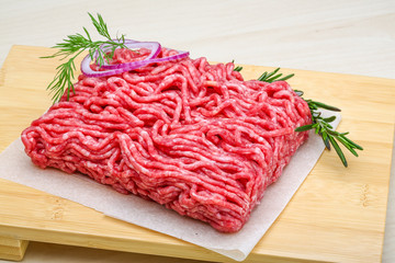 Raw beef minced meat