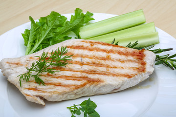 Grilled turkey steak