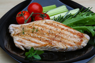 Grilled turkey steak