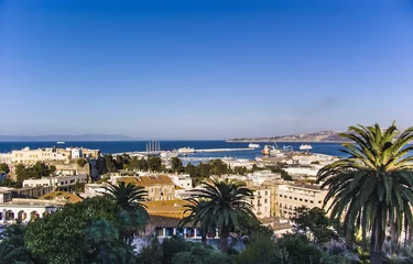 Garden poster Port Der Hafen von Tanger von oben