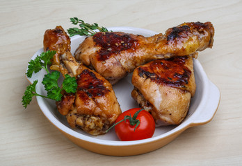 Roasted chicken legs