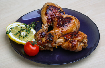 Roasted chicken legs