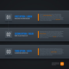 Dark futuristic web template. EPS10