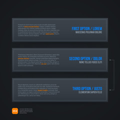 Dark futuristic web template. EPS10