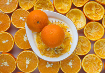 Oranges and manual juicer