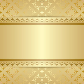 gold pattern with ornament and gradient - vector