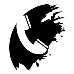 Telephone receiver vector icon