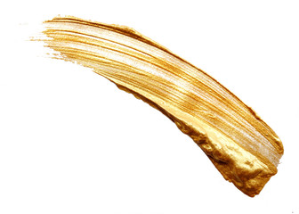 Naklejka premium Strokes of golden paint