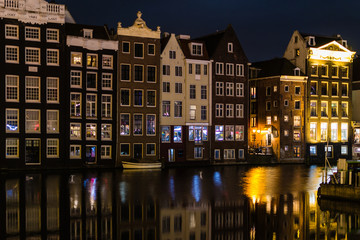 Fototapeta na wymiar View of Amsterdam in the evening - Netherlands