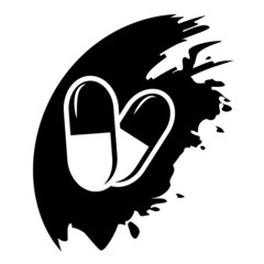 Pills black icon