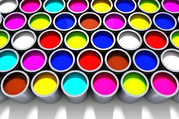 Paint cans color palette