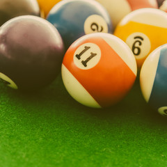 Pool billiards balls