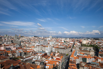 Fototapeta na wymiar City of Oporto in Portugal from Above