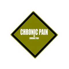 Obraz premium Chronic Pain white stamp text on green background