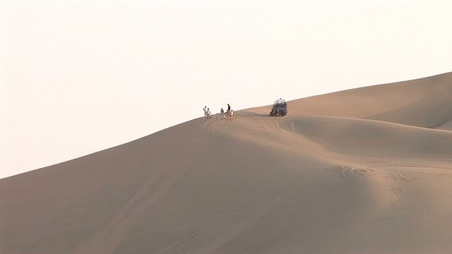 trip with a buggy in dunes. Huacachina, Ica, Peru