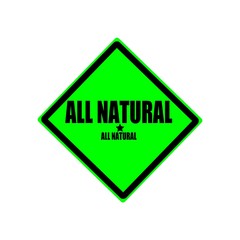 All natural black stamp text on green background