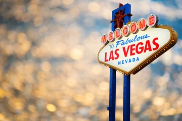 Deurstickers Welkom bij Fabulous Las Vegas Nevada Sign © somchaij