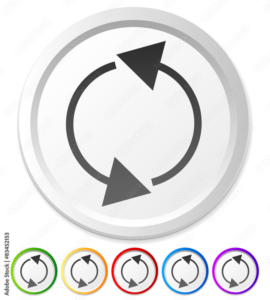 Aufkleber Arrow element for circulation, loop, restart concepts, vector.