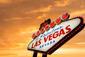 Foto op Aluminium Welcome To Fabulous Las Vegas Nevada Sign © somchaij